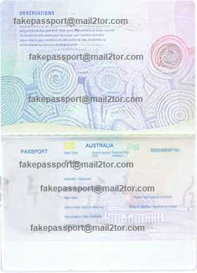 Buy Fake False Falsified Counterfeit Passports of Australia