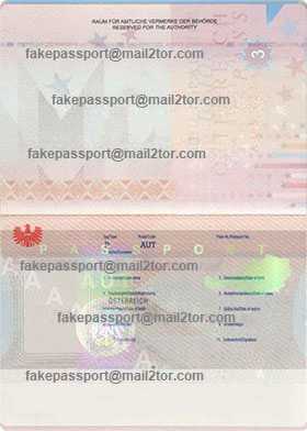 Buy Fake False Falsified Counterfeit Passports of Austria